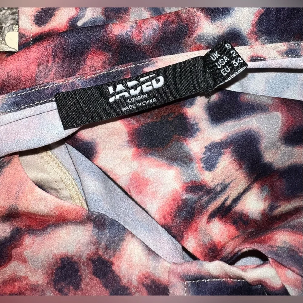 Jaded London Tie Dye Print One Shoulder Ruched Side Mini Dress Size 2 - Picture 12 of 13
